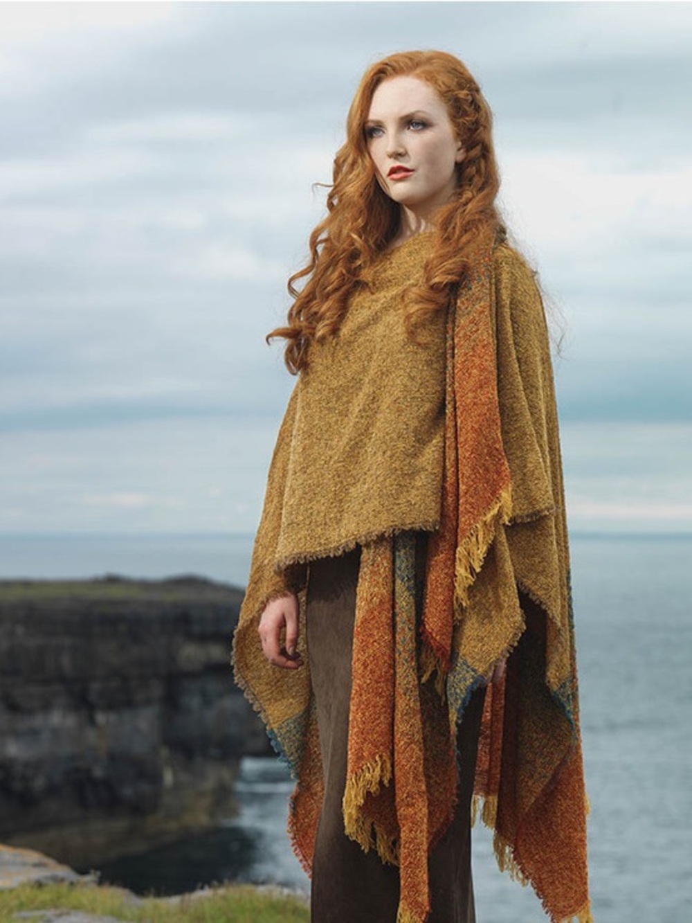 Lambswool Celtic Ruana Wrap